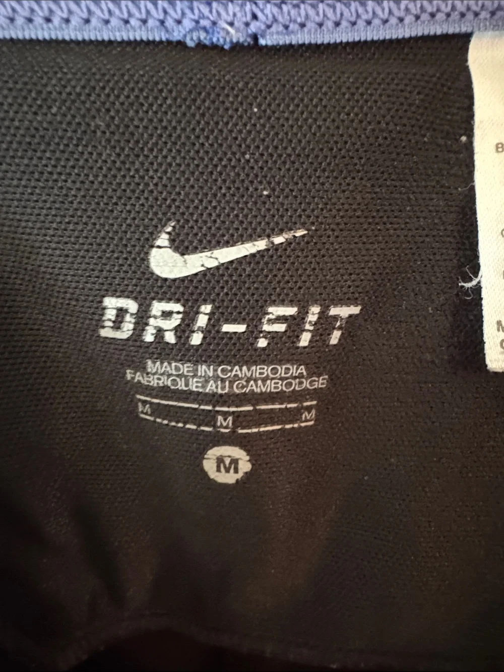 Nike Black Track Capris with Blue Accents